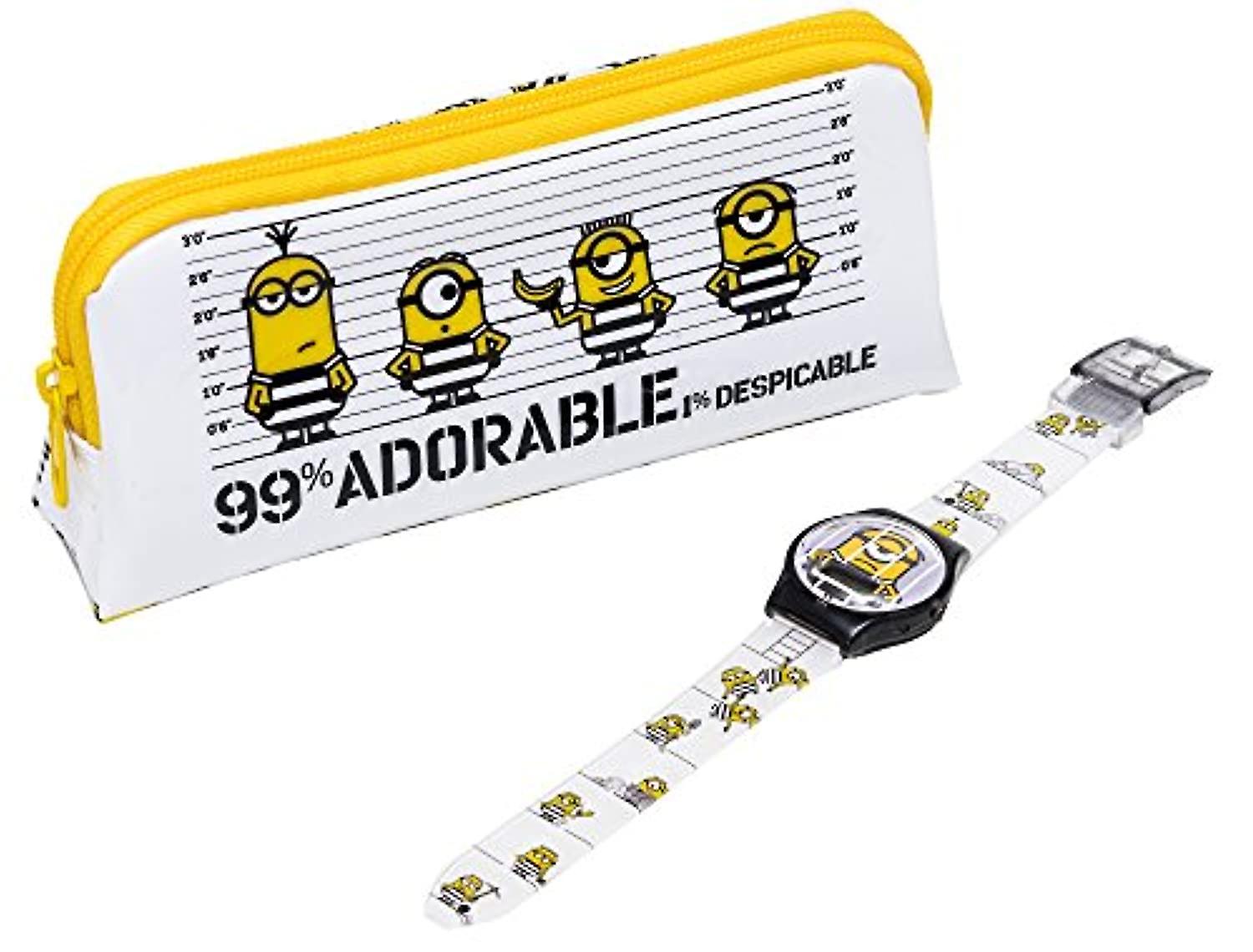 Despicable Me 3 Minions Pencil Case & Watch Set RRP 7.99 CLEARANCE XL 1.99